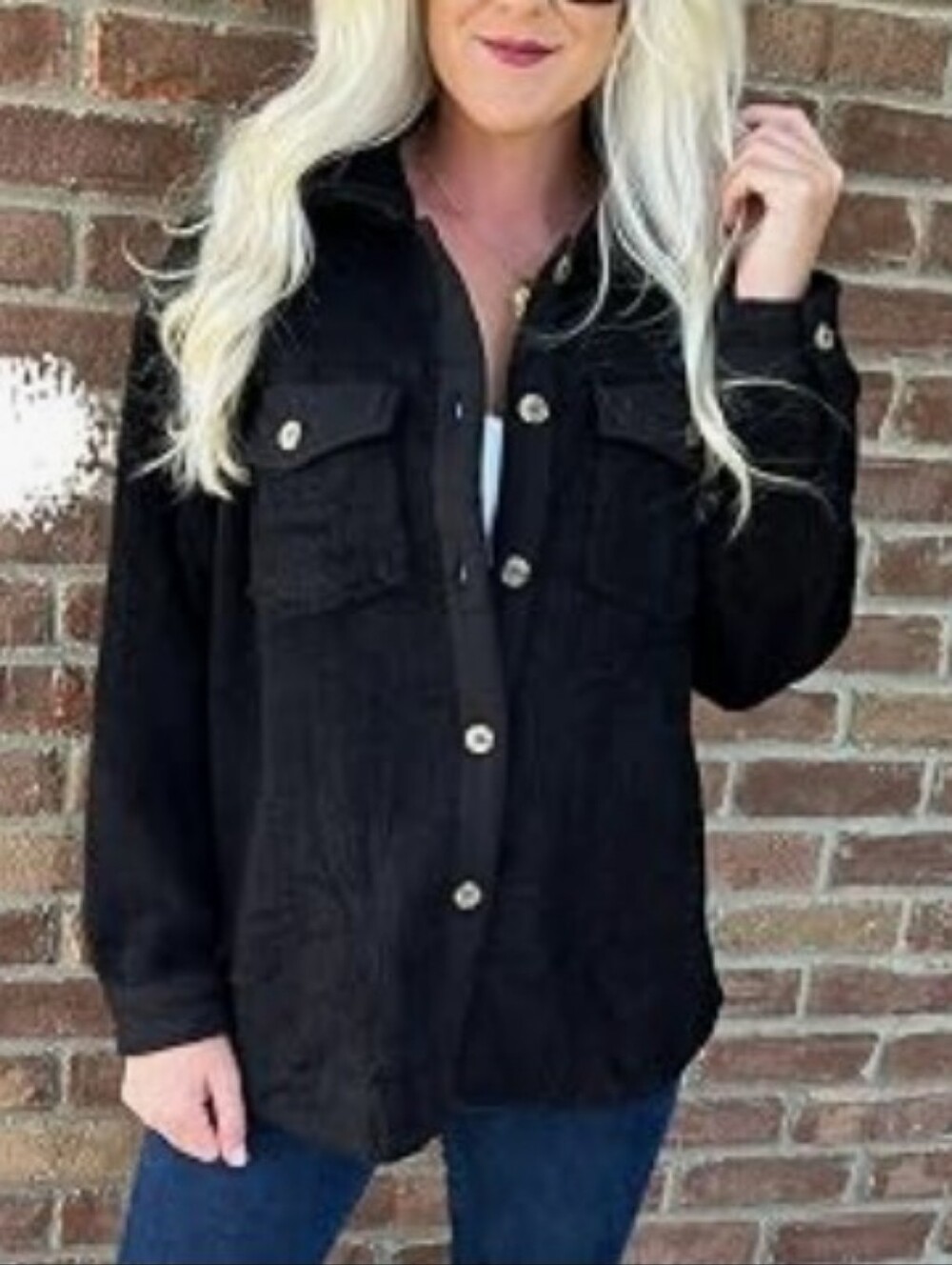 Sherpa Button Front Jacket